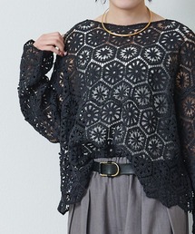 PUAL CE CIN | かぎ針編み風2WAYカーディガン(カーディガン/ボレロ)