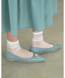 ニュアンスプレート フラット パンプス