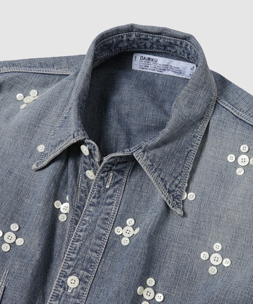 DAIRIKU(ダイリク)の「BenjaminButton 8-Oz Denim Work Shirt(シャツ/ブラウス・メンズ・インディゴブルー・L/M)」の6枚目の写真