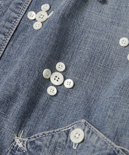 DAIRIKU(ダイリク)の「BenjaminButton 8-Oz Denim Work Shirt(シャツ/ブラウス・メンズ・インディゴブルー・L/M)」の7枚目の写真