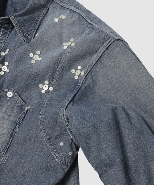 DAIRIKU(ダイリク)の「BenjaminButton 8-Oz Denim Work Shirt(シャツ/ブラウス・メンズ・インディゴブルー・L/M)」の8枚目の写真