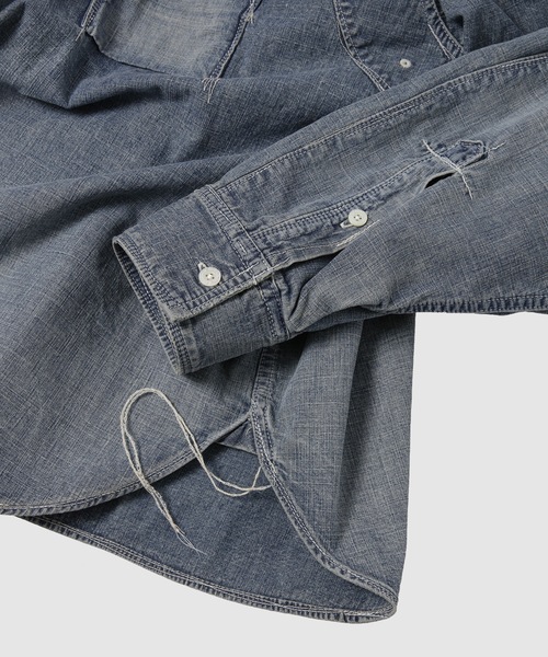 DAIRIKU(ダイリク)の「BenjaminButton 8-Oz Denim Work Shirt(シャツ/ブラウス・メンズ・インディゴブルー・L/M)」の9枚目の写真