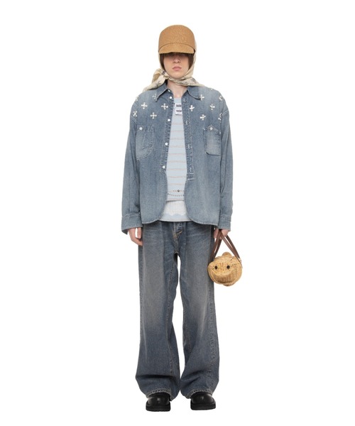 DAIRIKU(ダイリク)の「BenjaminButton 8-Oz Denim Work Shirt(シャツ/ブラウス・メンズ・インディゴブルー・L/M)」の2枚目の写真
