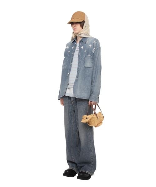 DAIRIKU(ダイリク)の「BenjaminButton 8-Oz Denim Work Shirt(シャツ/ブラウス・メンズ・インディゴブルー・L/M)」の3枚目の写真