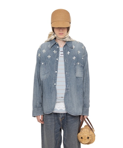 DAIRIKU(ダイリク)の「BenjaminButton 8-Oz Denim Work Shirt(シャツ/ブラウス・メンズ・インディゴブルー・L/M)」の4枚目の写真