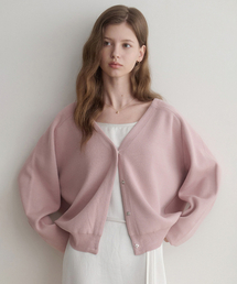 even knit Cardigan (pastel pink)