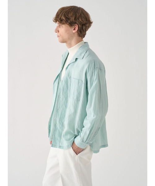 JOHN SMEDLEY（ジョンスメドレー）の「リヨセルラミー長袖ワンピースカラーシャツ（シャツ/ブラウス・メンズ・サックスブルー・2）」の4枚目の写真
