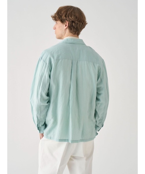 JOHN SMEDLEY（ジョンスメドレー）の「リヨセルラミー長袖ワンピースカラーシャツ（シャツ/ブラウス・メンズ・サックスブルー・2）」の5枚目の写真