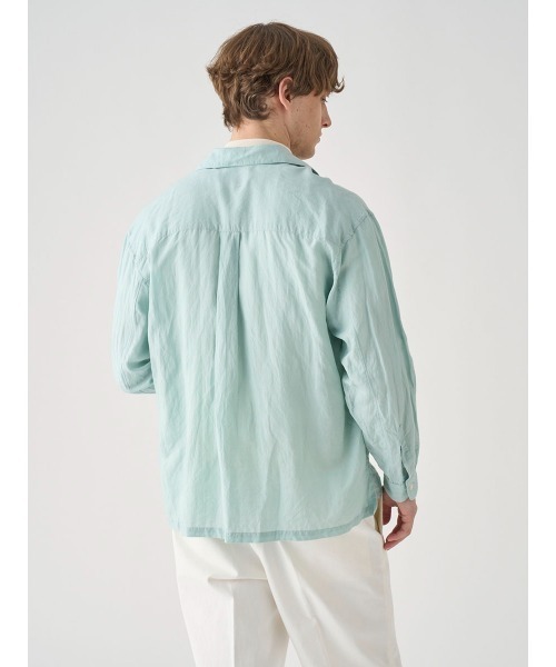 JOHN SMEDLEY（ジョンスメドレー）の「リヨセルラミー長袖ワンピースカラーシャツ（シャツ/ブラウス・メンズ・サックスブルー・2）」の6枚目の写真
