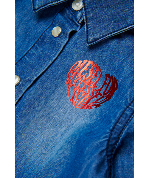 DIESEL(ディーゼル)の「ベビー デニムドレス DERLIB(シャツワンピース・キッズ・インディゴブルー・24M/12M/36M)」の5枚目の写真