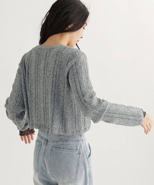 studio CLIP(スタディオクリップ)の「【daily CLIP】ストライプカーディガン(カーディガン/ボレロ・レディース・ラベンダー/ホワイト/ネイビー・FREE)」の19枚目の写真