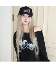 EL HORSE ONE-SHOULDER TEE(BLACK)