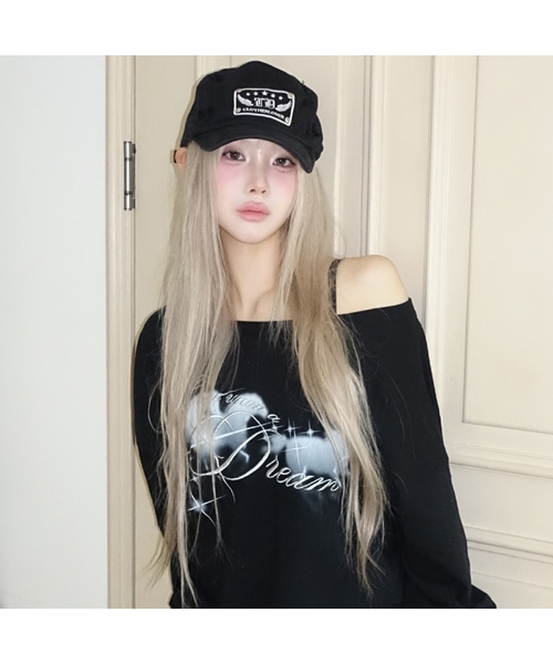 LUVISTRUE(ラヴイズトゥルー)の「EL HORSE ONE-SHOULDER TEE(BLACK)(Tシャツ/カットソー・レディース・その他・FREE)」の1枚目の写真