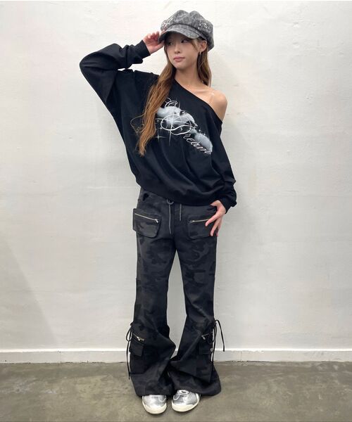 LUVISTRUE(ラヴイズトゥルー)の「EL HORSE ONE-SHOULDER TEE(BLACK)(Tシャツ/カットソー・レディース・その他・FREE)」の7枚目の写真