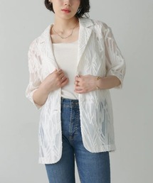 Bou Jeloud（ブージュルード）の「シアーレース五分袖ジャケット（テーラードジャケット）」