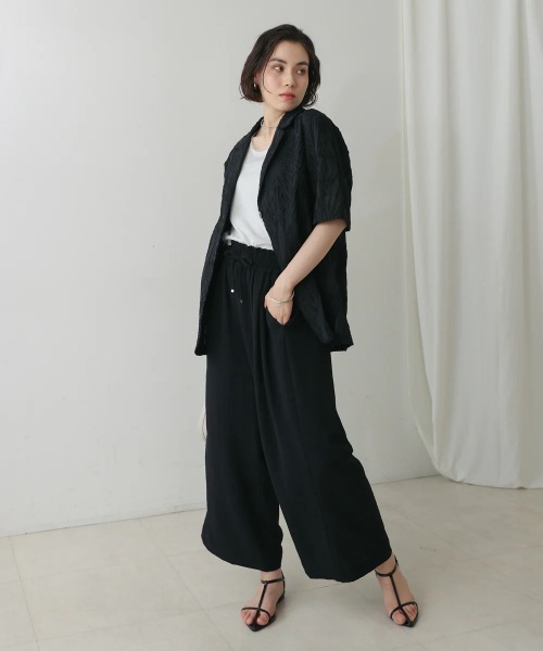 Bou Jeloud(ブージュルード)の「シアーレース五分袖ジャケット(テーラードジャケット・レディース・オフホワイト/ブラック・MEDIUM)」の19枚目の写真