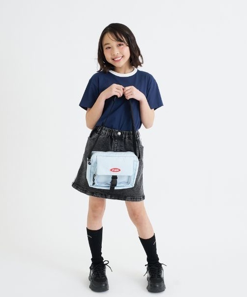 PINK-latte（ピンクラテ）の「ポケットスクエアSD（ショルダーバッグ・キッズ・ブラック/サックスブルー・F）」の13枚目の写真