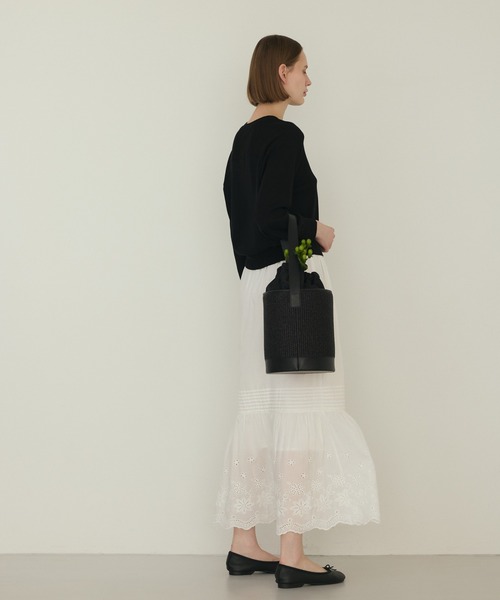 LA MARINE FRANCAISE(マリン フランセーズ)の「エンブロイダリーレースロングスカート(スカート・レディース・ホワイト/ブラック・FREE)」の10枚目の写真