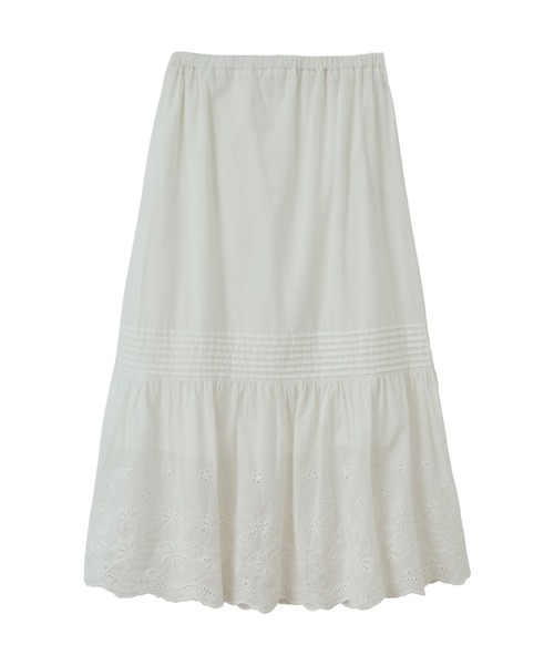 LA MARINE FRANCAISE(マリン フランセーズ)の「エンブロイダリーレースロングスカート(スカート・レディース・ホワイト/ブラック・FREE)」の13枚目の写真