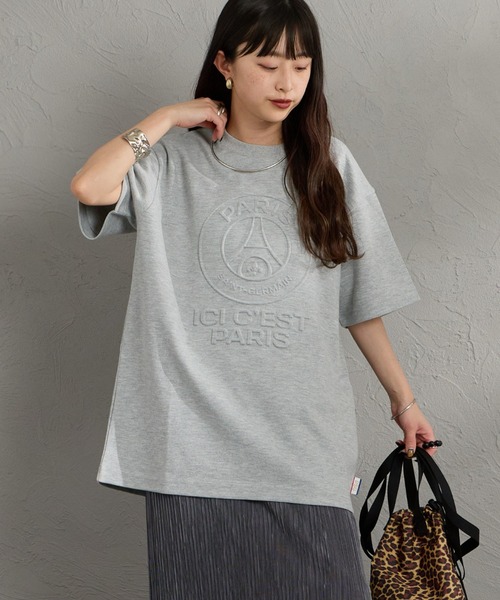 PARIS SAINT-GERMAIN（パリサンジェルマン）の「[PARIS SAINT-GERMAIN/パリ・サン＝ジェルマン] PSGエンボスロゴ ショートスリーブTシャツ（Tシャツ/カットソー・メンズ・ブラック/ライトグレー・XL/L/M）」の12枚目の写真