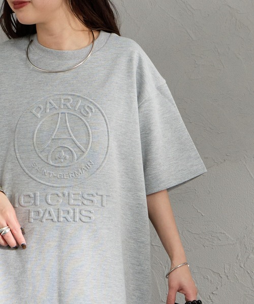 PARIS SAINT-GERMAIN（パリサンジェルマン）の「[PARIS SAINT-GERMAIN/パリ・サン＝ジェルマン] PSGエンボスロゴ ショートスリーブTシャツ（Tシャツ/カットソー・メンズ・ブラック/ライトグレー・XL/L/M）」の15枚目の写真