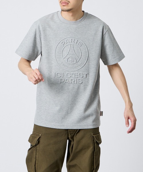 PARIS SAINT-GERMAIN（パリサンジェルマン）の「[PARIS SAINT-GERMAIN/パリ・サン＝ジェルマン] PSGエンボスロゴ ショートスリーブTシャツ（Tシャツ/カットソー・メンズ・ブラック/ライトグレー・XL/L/M）」の22枚目の写真