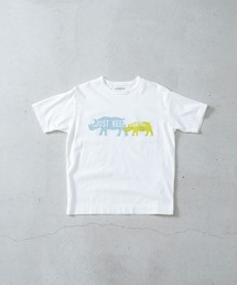 quadro（クオドロ）の「30/1度詰天竺プリントクルーT（Tシャツ/カットソー）」