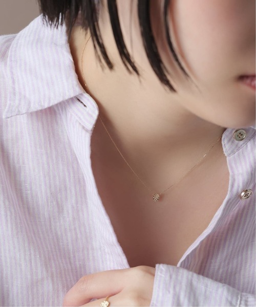 Lilas(リラ)の「テクスチャーオーバルモチーフネックレス K10(ネックレス・レディース・ゴールド・FREE)」の3枚目の写真