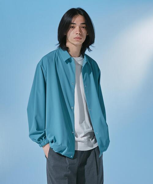 URBAN RESEARCH DOORS（アーバンリサーチドアーズ）の「『UR TECH』サマシェア ロングスリーブシャツカーディガン（カーディガン/ボレロ・メンズ・グリーン系その他/ブラック/グレー/チャコールグレー・MEDIUM/X-LARGE/LARGE）」の6枚目の写真