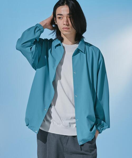 URBAN RESEARCH DOORS（アーバンリサーチドアーズ）の「『UR TECH』サマシェア ロングスリーブシャツカーディガン（カーディガン/ボレロ・メンズ・グリーン系その他/ブラック/グレー/チャコールグレー・MEDIUM/X-LARGE/LARGE）」の8枚目の写真