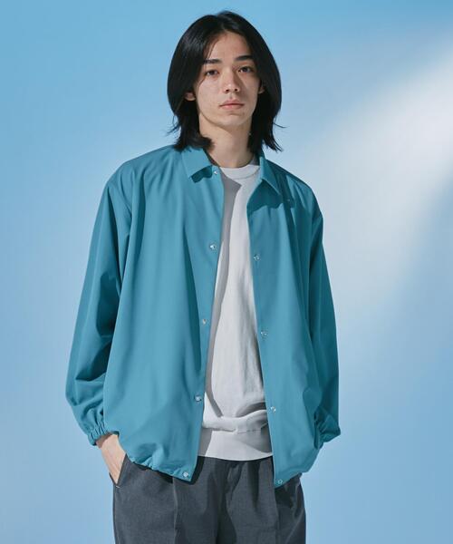 URBAN RESEARCH DOORS（アーバンリサーチドアーズ）の「『UR TECH』サマシェア ロングスリーブシャツカーディガン（カーディガン/ボレロ・メンズ・グリーン系その他/ブラック/グレー/チャコールグレー・MEDIUM/X-LARGE/LARGE）」の9枚目の写真