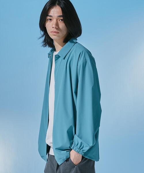 URBAN RESEARCH DOORS（アーバンリサーチドアーズ）の「『UR TECH』サマシェア ロングスリーブシャツカーディガン（カーディガン/ボレロ・メンズ・グリーン系その他/ブラック/グレー/チャコールグレー・MEDIUM/X-LARGE/LARGE）」の10枚目の写真