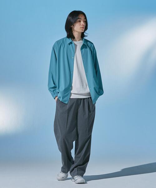 URBAN RESEARCH DOORS（アーバンリサーチドアーズ）の「『UR TECH』サマシェア ロングスリーブシャツカーディガン（カーディガン/ボレロ・メンズ・グリーン系その他/ブラック/グレー/チャコールグレー・MEDIUM/X-LARGE/LARGE）」の11枚目の写真