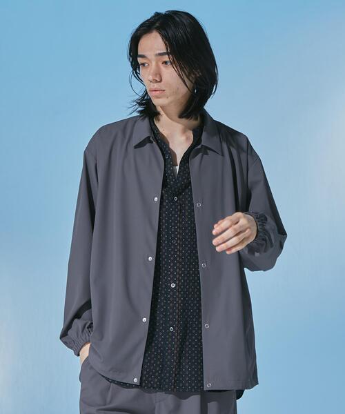 URBAN RESEARCH DOORS（アーバンリサーチドアーズ）の「『UR TECH』サマシェア ロングスリーブシャツカーディガン（カーディガン/ボレロ・メンズ・グリーン系その他/ブラック/グレー/チャコールグレー・MEDIUM/X-LARGE/LARGE）」の14枚目の写真