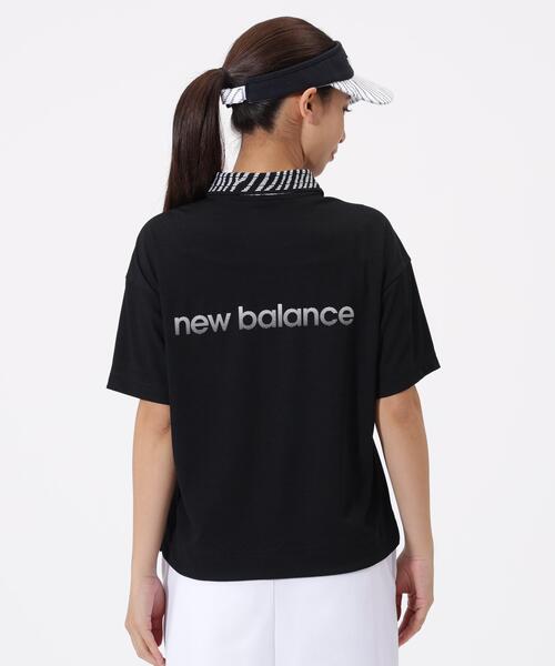 New Balance Golf（ニューバランスゴルフ）の「【new balance golf】半袖 ビッグ ポロシャツ (WOMENS)（ポロシャツ・レディース・ブラック/ホワイト・LARGE/MEDIUM/SMALL）」の3枚目の写真