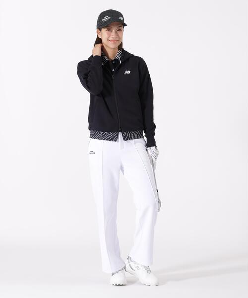 New Balance Golf（ニューバランスゴルフ）の「【new balance golf】半袖 ビッグ ポロシャツ (WOMENS)（ポロシャツ・レディース・ブラック/ホワイト・LARGE/MEDIUM/SMALL）」の7枚目の写真