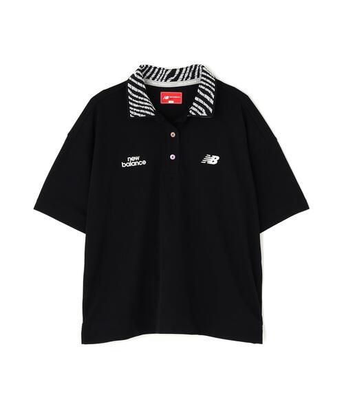 New Balance Golf（ニューバランスゴルフ）の「【new balance golf】半袖 ビッグ ポロシャツ (WOMENS)（ポロシャツ・レディース・ブラック/ホワイト・LARGE/MEDIUM/SMALL）」の10枚目の写真