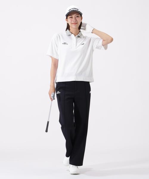 New Balance Golf（ニューバランスゴルフ）の「【new balance golf】半袖 ビッグ ポロシャツ (WOMENS)（ポロシャツ・レディース・ブラック/ホワイト・LARGE/MEDIUM/SMALL）」の15枚目の写真