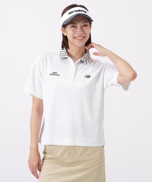 New Balance Golf（ニューバランスゴルフ）の「【new balance golf】半袖 ビッグ ポロシャツ (WOMENS)（ポロシャツ・レディース・ブラック/ホワイト・LARGE/MEDIUM/SMALL）」の17枚目の写真