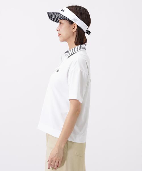 New Balance Golf（ニューバランスゴルフ）の「【new balance golf】半袖 ビッグ ポロシャツ (WOMENS)（ポロシャツ・レディース・ブラック/ホワイト・LARGE/MEDIUM/SMALL）」の18枚目の写真