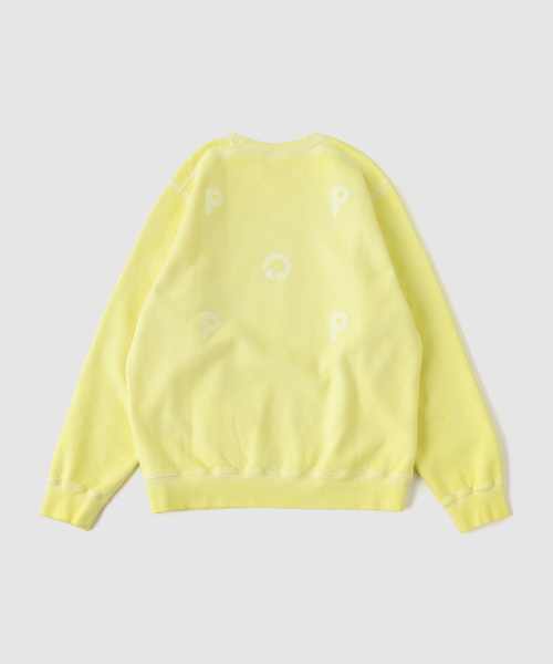 POP TRADING COMPANY（ポップトレーディングカンパニー）の「POP TRADING COMPANY / ポップトレーディングカンパニー logo crewneck sweat（スウェット・メンズ・イエロー・MEDIUM/LARGE）」の2枚目の写真