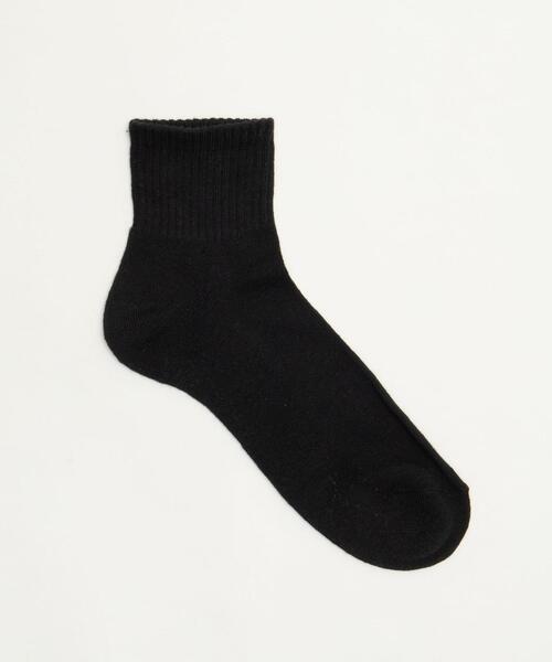 WEGO（ウィゴー）の「WEGO/Epic刺繍ロゴアンクルパイルソックス（ソックス/靴下・メンズ・ブラック/ホワイト・25-27CM）」の8枚目の写真