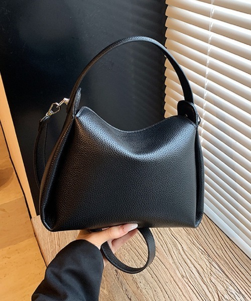 Ritzy(リッツィー)の「2way フェイクレザー スクエア ハンドバッグ ショルダーバッグ(ショルダーバッグ・レディース・シルバー/ブラック/ホワイト/モカ・FREE)」の7枚目の写真