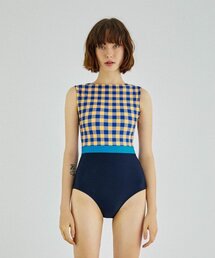 5PENING（オープニング）の「19 Fiona H Suit - Check / Navy（水着）」