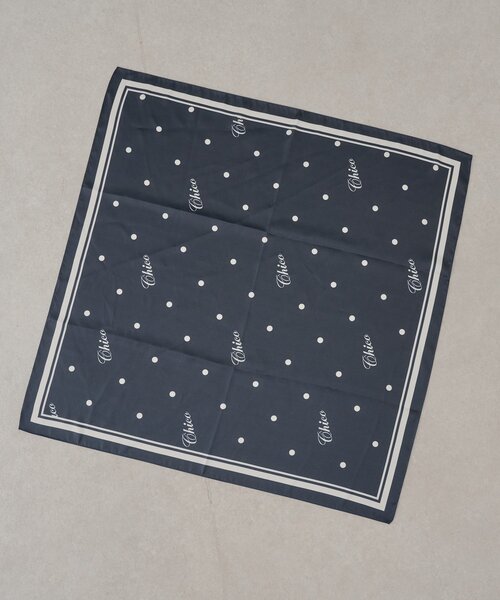 Chico(チコ)の「ドット柄スカーフ(バンダナ/スカーフ・レディース・アイボリー/ブラック・FREE)」の7枚目の写真