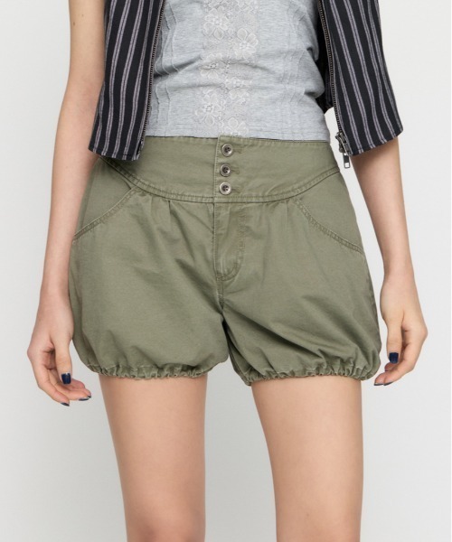 LAGUA GEM(ラグアジェム)の「WASH DRAWERS ショートパンツ(その他パンツ・レディース・アイボリー/ブラック/カーキ・X-SMALL/SMALL/MEDIUM)」の1枚目の写真