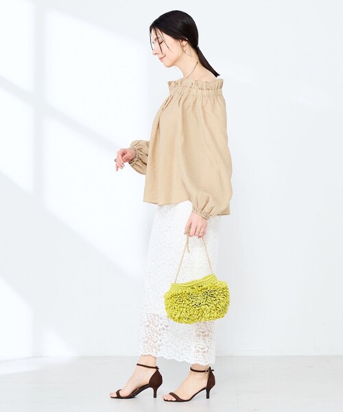 NOLLEY’S Sophi(ノーリーズソフィ)の「ウォッシャブルシアーシルクワッシャーオフショルブラウス(シャツ/ブラウス・レディース・キャメル/ブラック/ベビーピンク・38)」の21枚目の写真