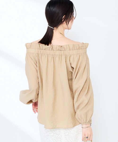 NOLLEY’S Sophi(ノーリーズソフィ)の「ウォッシャブルシアーシルクワッシャーオフショルブラウス(シャツ/ブラウス・レディース・キャメル/ブラック/ベビーピンク・38)」の22枚目の写真