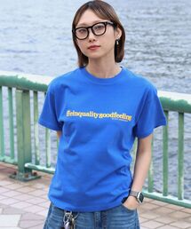 FFEIN（フェイン）の「【FFEIN（フェイン）】センタープリントロゴショート丈Tシャツ / Tシャツ クルーネック 半袖 プリント（Tシャツ/カットソー）」