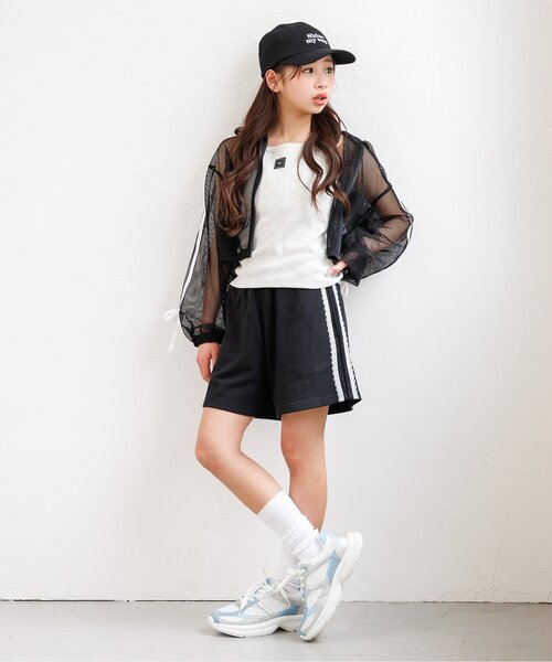 algy(アルジー)の「メッシュパーカー(パーカー・キッズ・オフホワイト/ブラック・130/140/150/160)」の4枚目の写真